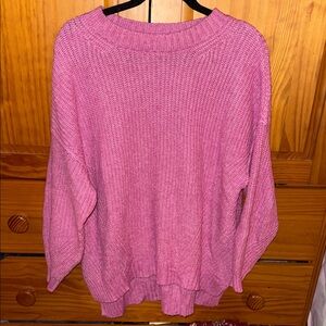 American Eagle Outfitters Pink Crew Neck Sweater